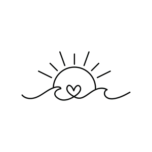 Sun with Waves SVG, Ocean Wave SVG Summer SVG