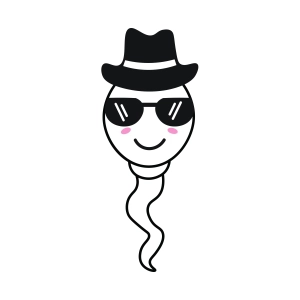 Sunglasses Cute Sperm SVG, Cool Boy Sperm SVG Funny SVG