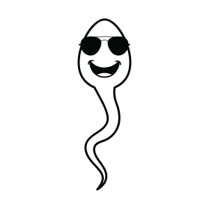 Sunglasses Sperm SVG, Cartoon Sperm Clipart Funny SVG