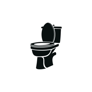 Toilet Bowl Silhouette SVG Drawings