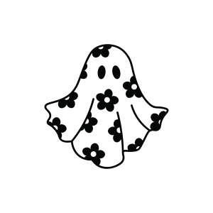 Trendy Ghost SVG, Cute Halloween SVG Ghost SVG