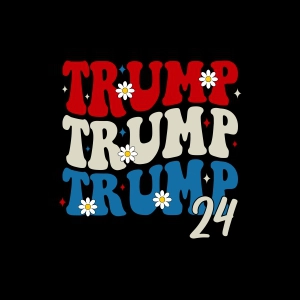 Trump 24 SVG, Wavy 2024 Trump SVG USA SVG