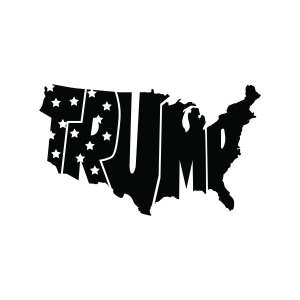 Trump SVG in USA Map Shape USA SVG