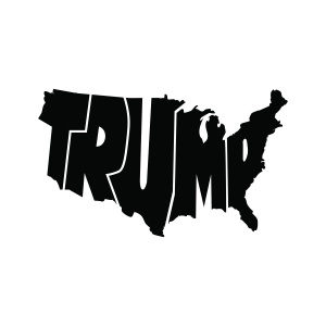 Trump America SVG, America Map with Trump Text SVG USA SVG