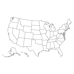 USA Map Outline SVG, US States Map SVG USA SVG