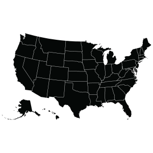 USA Map Silhouette SVG, US States Map Silhouette SVG USA SVG