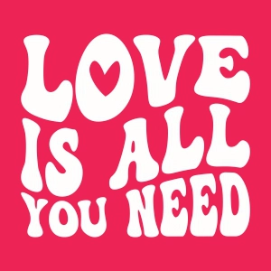 Love Is All You Need SVG, Stacked Wavy Text SVG | PremiumSVG