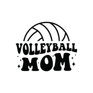 Wavy Volleyball Mom SVG Volleyball SVG