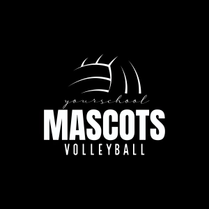 Volleyball Mascot SVG, Volleyball Mascots Monogram SVG Volleyball SVG