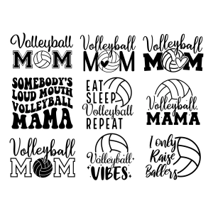 Volleyball Mom SVG Bundle, Volleyball Mama SVG Files Volleyball SVG