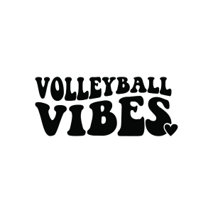 Volleyball Vibes SVG, Wavy Text Volleyball SVG Volleyball SVG