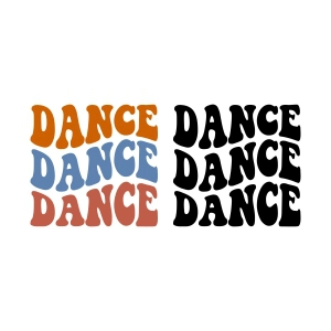 Wavy Dance SVG, 2 Dance Designs Dance SVG