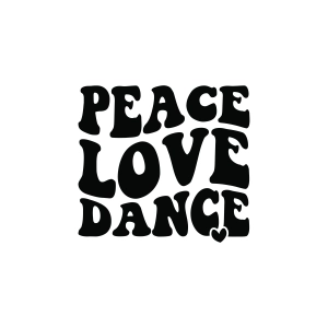 Wavy Peace Love Dance SVG Dance SVG