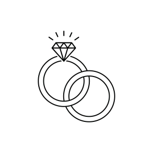 Wedding Rings Icon SVG Wedding SVG
