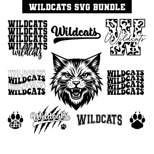 Wildcats SVG Bundle, Wildcat Football SVG Files Football SVG