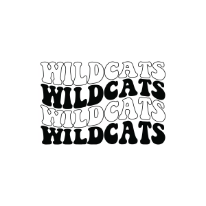 Wildcats SVG with Wavy Text Football SVG